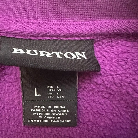 Burton Women’s Crewneck Sweatshirt Purple size Large - Picture 3 of 11